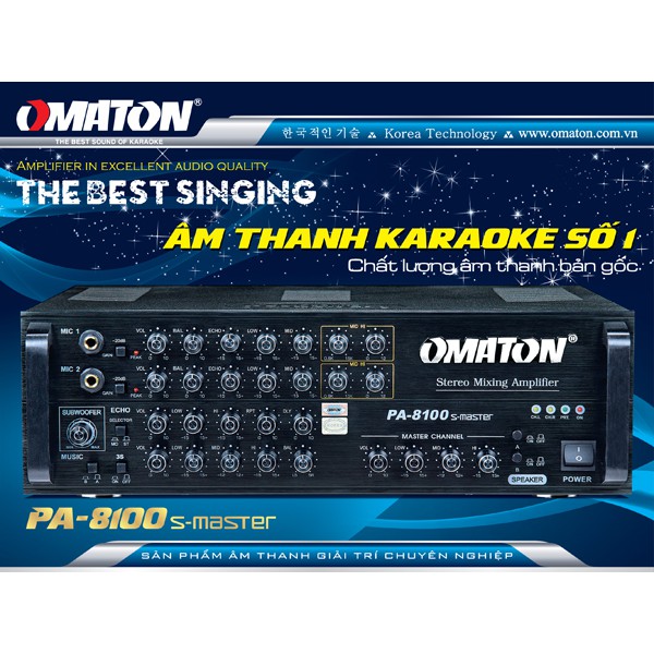 Ampli Nghe nhạc, Amply Karaoke OMATON PA-8100S-MASTER HÀNG CAO CẤP