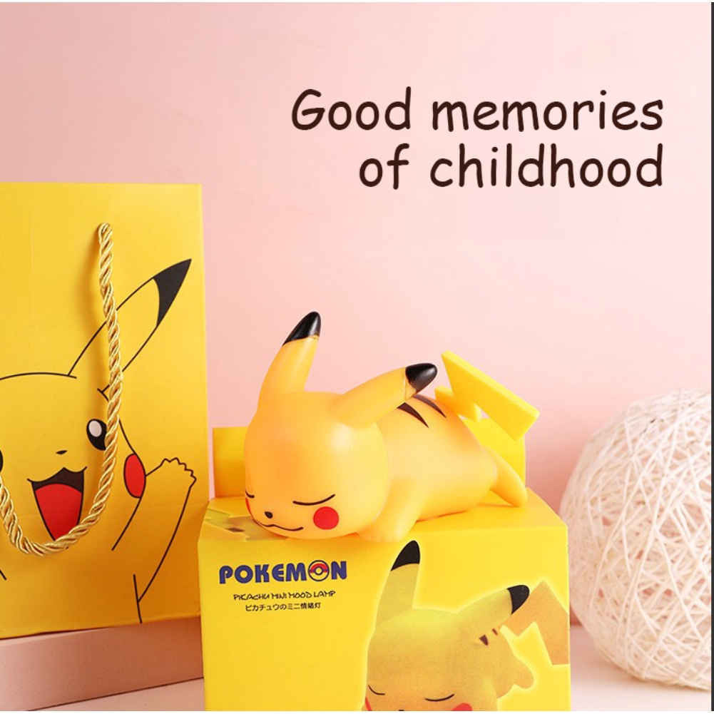 Pokemon Dễ Thương Pikachu Phim Hoạt Hình Ánh Sáng Mềm Mại Ngủ Cạnh Giường Ngủ Ánh Sáng Ban Đêm Đồ Trang Trí Trẻ Em của Đồ Chơi Phát Sáng Quà Tặng Giáng Sinh