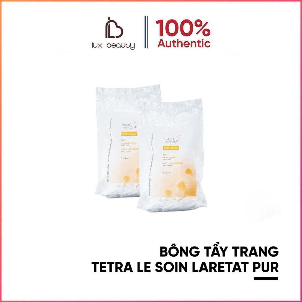 Bông tẩy trang Tetra Le Soin Laretat Pur 600 miếng