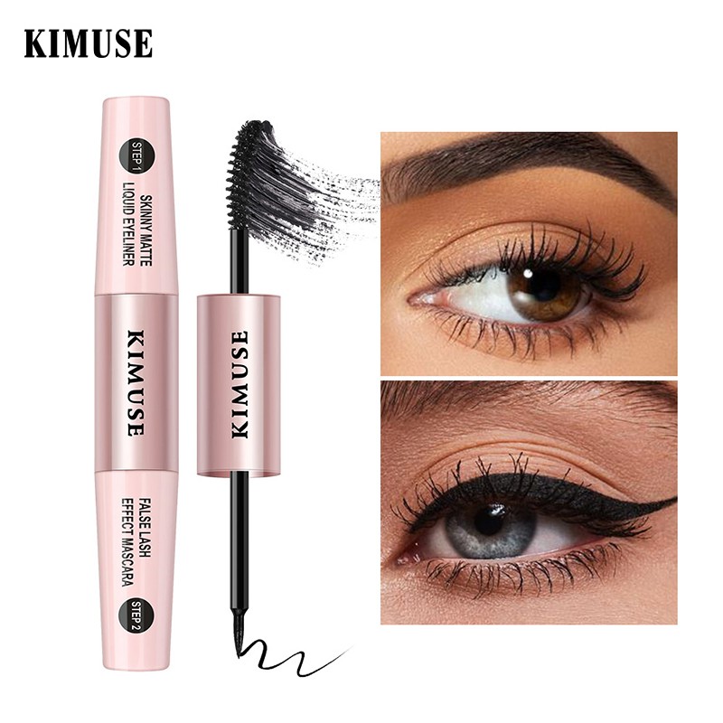 Mascara Kiêm Bút Kẻ Mắt / Chì Kẻ Mày Hai Đầu / Dụng Cụ Bấm Mi Kimuse Thiết Kế 2 Trong 1 | BigBuy360 - bigbuy360.vn
