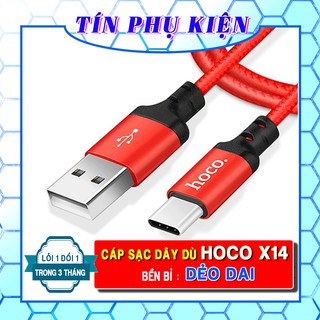 Dây cáp sạc hoco x14 | cổng micro usb | type c | lightning 2.4a | chính hãng