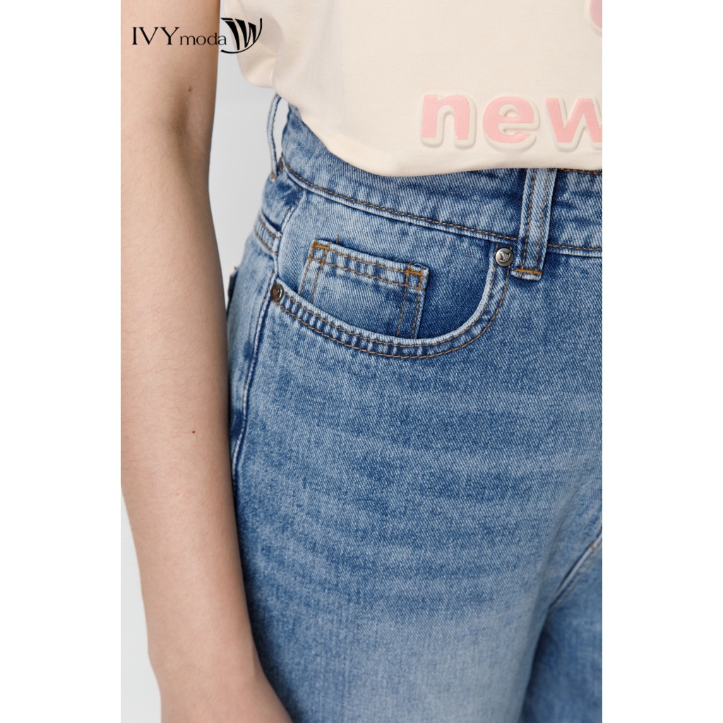 Quần bò loe xẻ gấu nữ IVY moda MS 25B8890