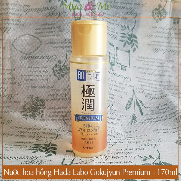 Nước hoa hồng Hada Labo Gokujyun Premium vàng dưỡng ẩm chuyên sâu