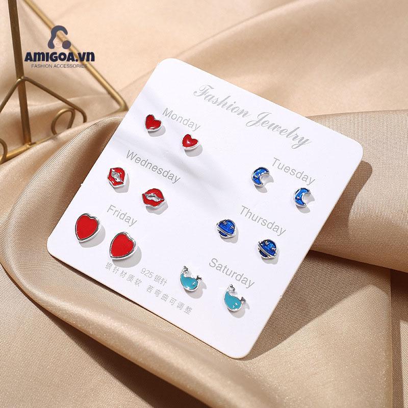 Bộ Bông Tai Ngọc Trai Thời Trang Đơn Giản Cho Nữ 925