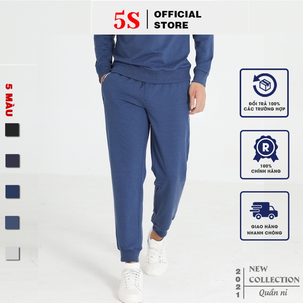 Quần Jogger Thể Thao Nam 5S, Chất Nỉ Cotton USA Cao Cấp, Bền Màu, Không Bai Xù, Dày Vừa Phải, Giữ Ấm Tốt - HÀNG MỚI VỀ