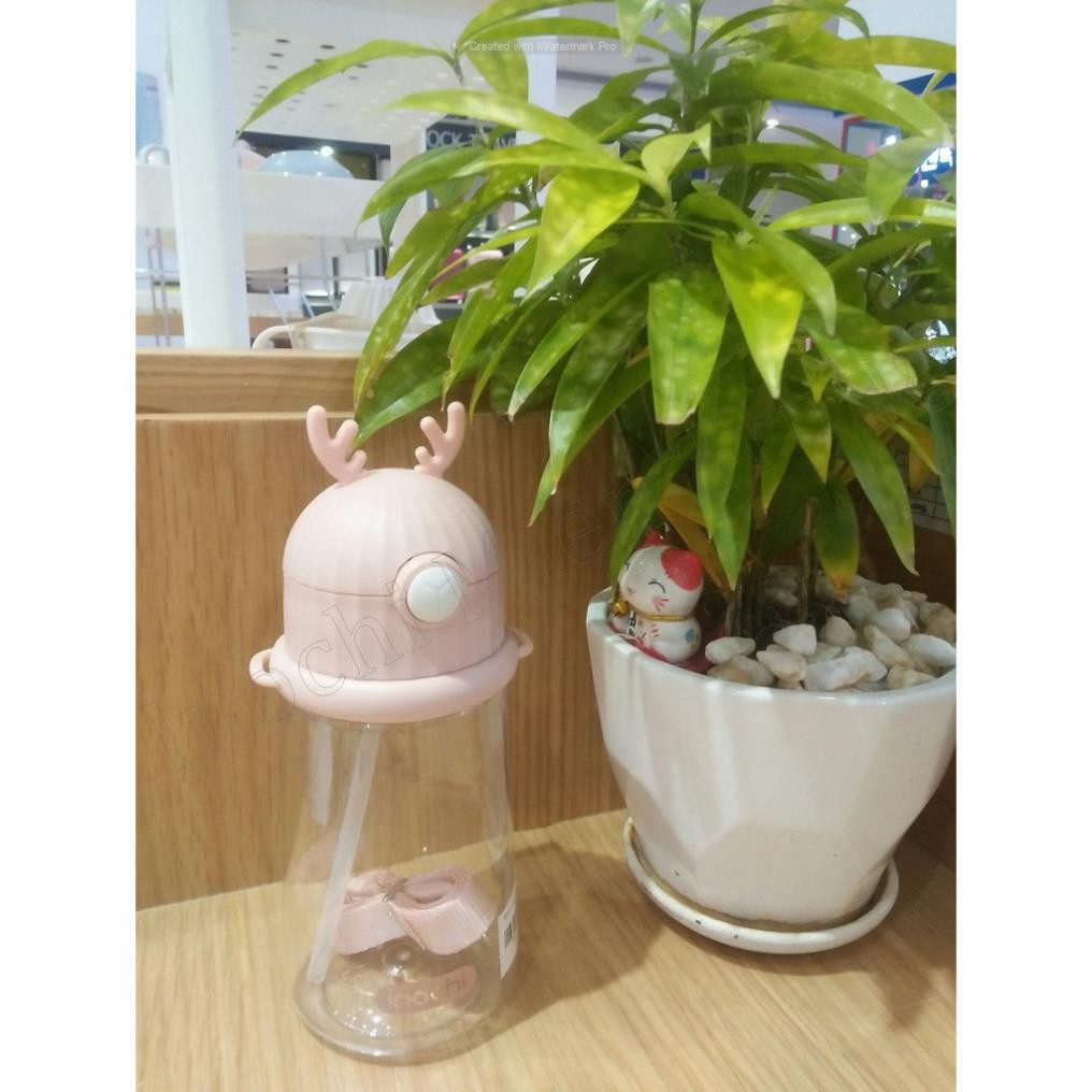 Bình nước Goki Rudy 450ml cho bé mang đi học gọn, nhẹ, dễ thương