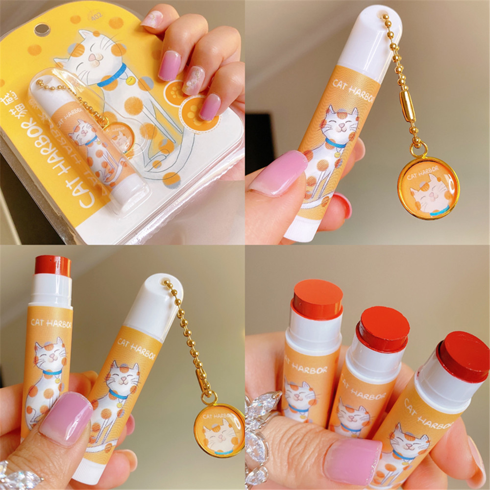 (hàng Mới Về) Son Môi Dưỡng Ẩm Trang Điểm Hàng Ngày Thiết Kế Hình Mèo Dễ Thương Cho Nữ Sinh | BigBuy360 - bigbuy360.vn