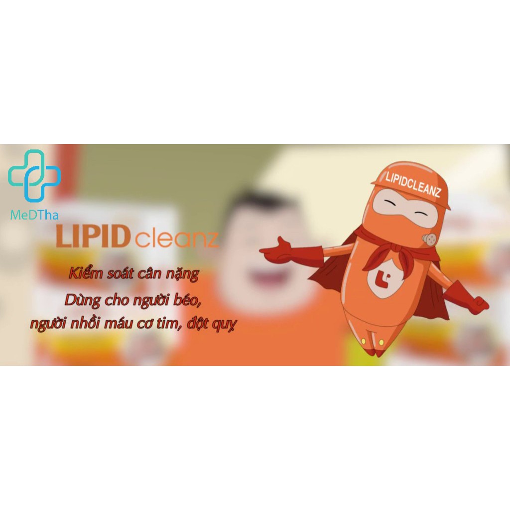 LIPID Cleanz - Hỗ trợ Giảm Mỡ Máu, Giảm Cân, Giảm Cholesterol, Giảm Nguy cơ Xơ Vữa Động Mạch (Hộp 30 viên) [Chính Hãng]