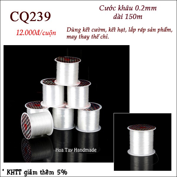 Cước khâu 0.2mm dài 150m