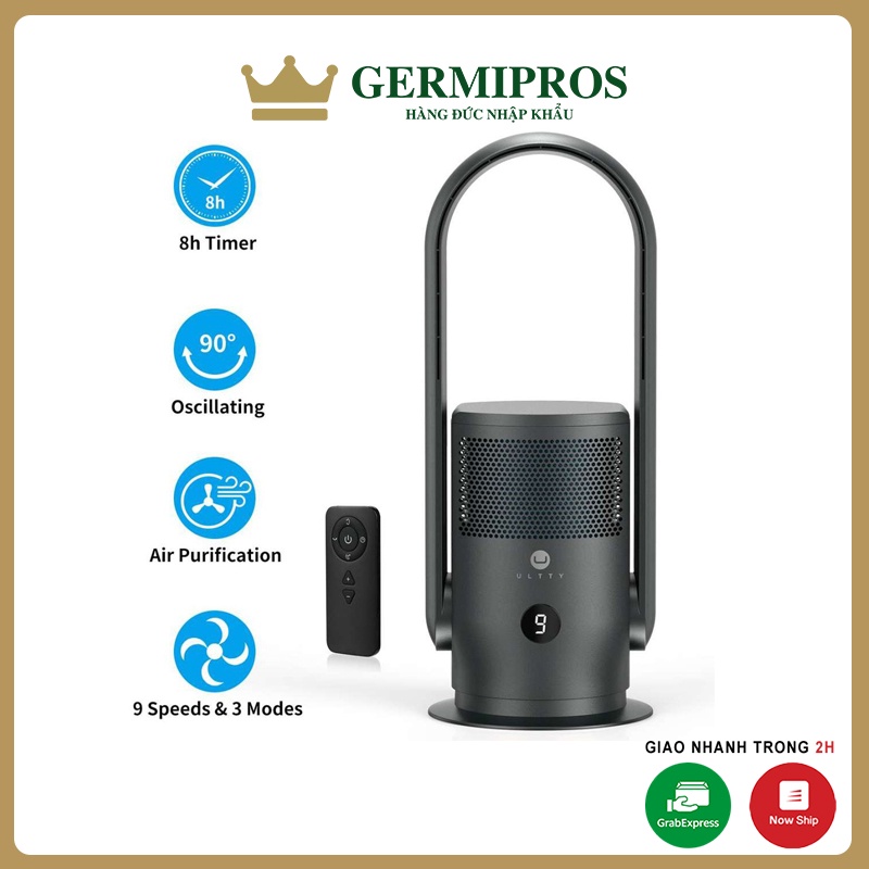 Quạt không cánh kiêm lọc không khí ULTTY SKJ-CR021 loạt bỏ 99,97% bụi mịn, vi khuẩn, virut