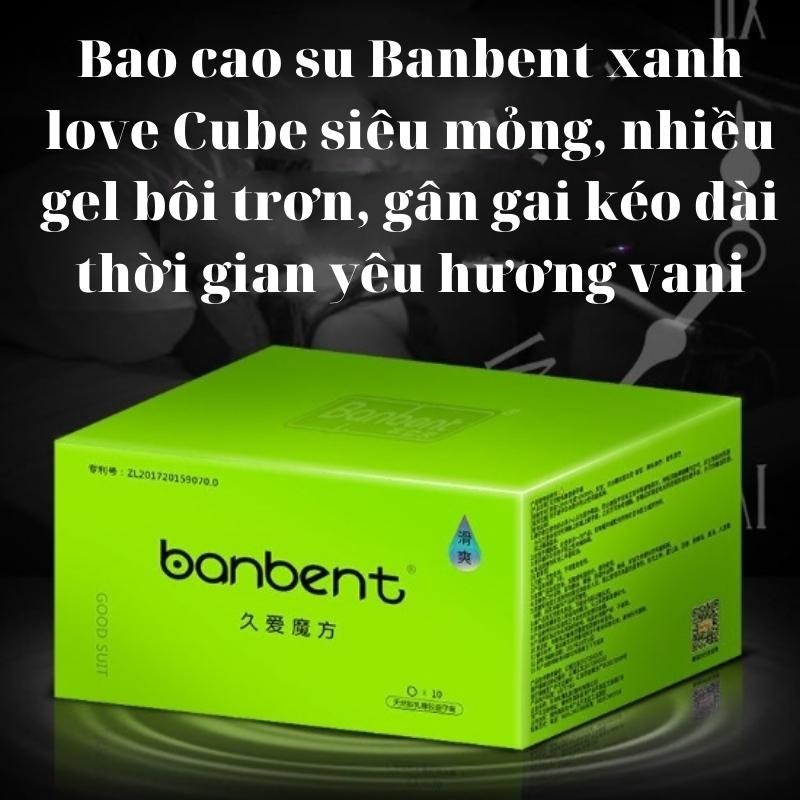 Bao cao su BANBENT 001, bcs 0.01 siêu mỏng gân gai chống xuất tinh sớm kéo dài thời gian