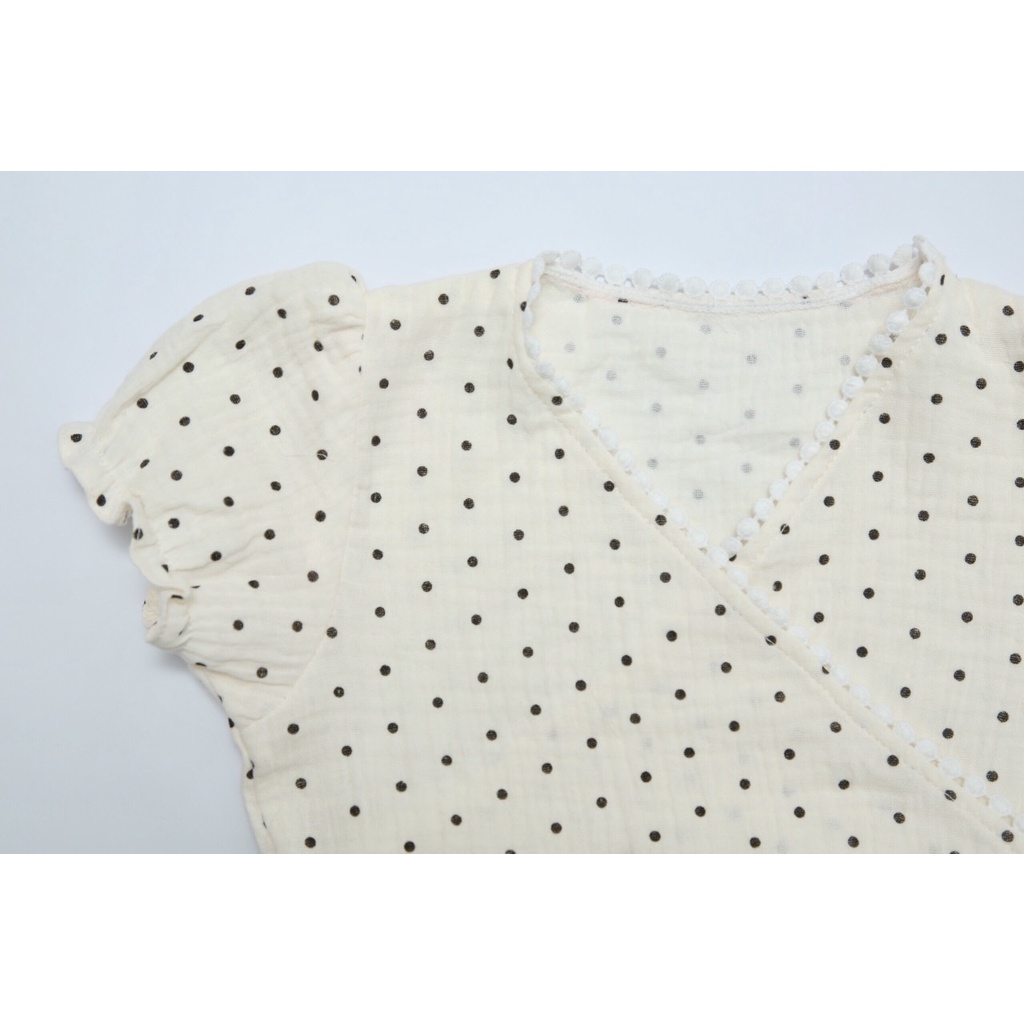 Áo liền quần bé gái, bodysuit cho bé sơ sinh,6 tháng, 1 tuổi vải cotton thấm hút mồ hôi, mềm mịn.