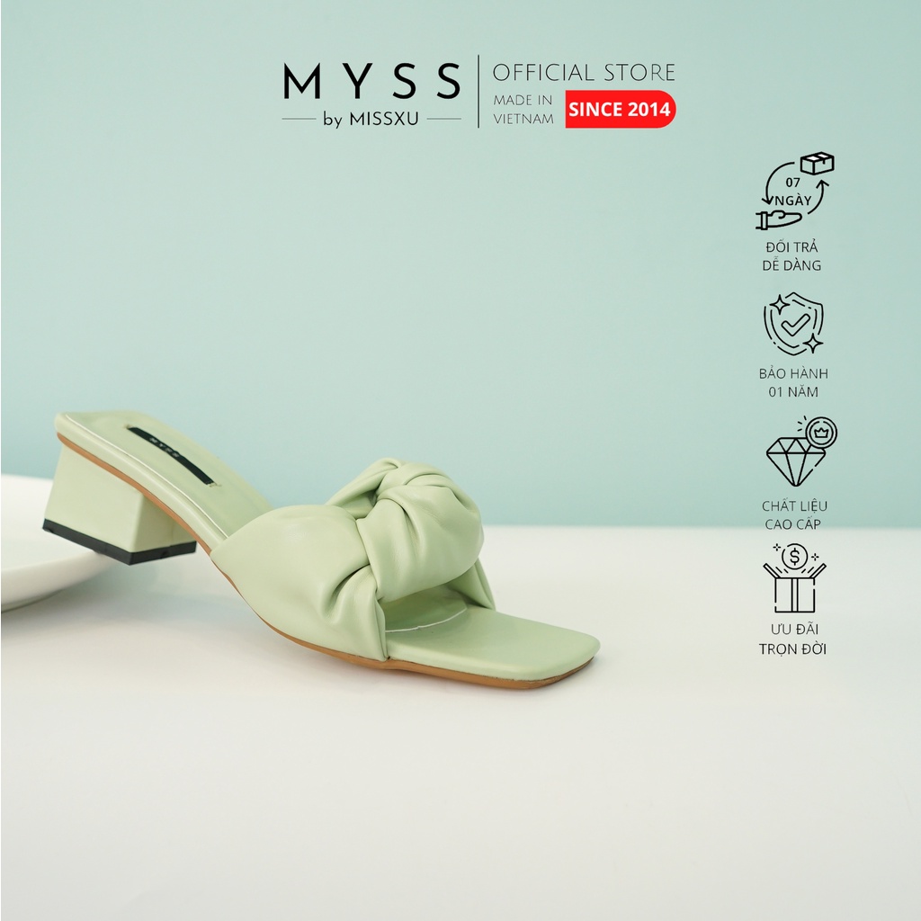 Giày sục nữ quai ngang thắt nơ bản lớn 4cm thời trang MYSS - SU157