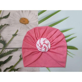Mũ turban xoắn ốc chất thun lụa cho bé