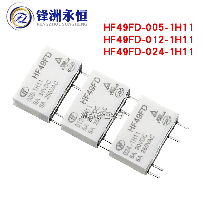 Rơ Le HF49FD-005 012 024 1H11 1H11T 1H12 T 4 Pins 5A 5V 12V 24V Chuyên Dụng