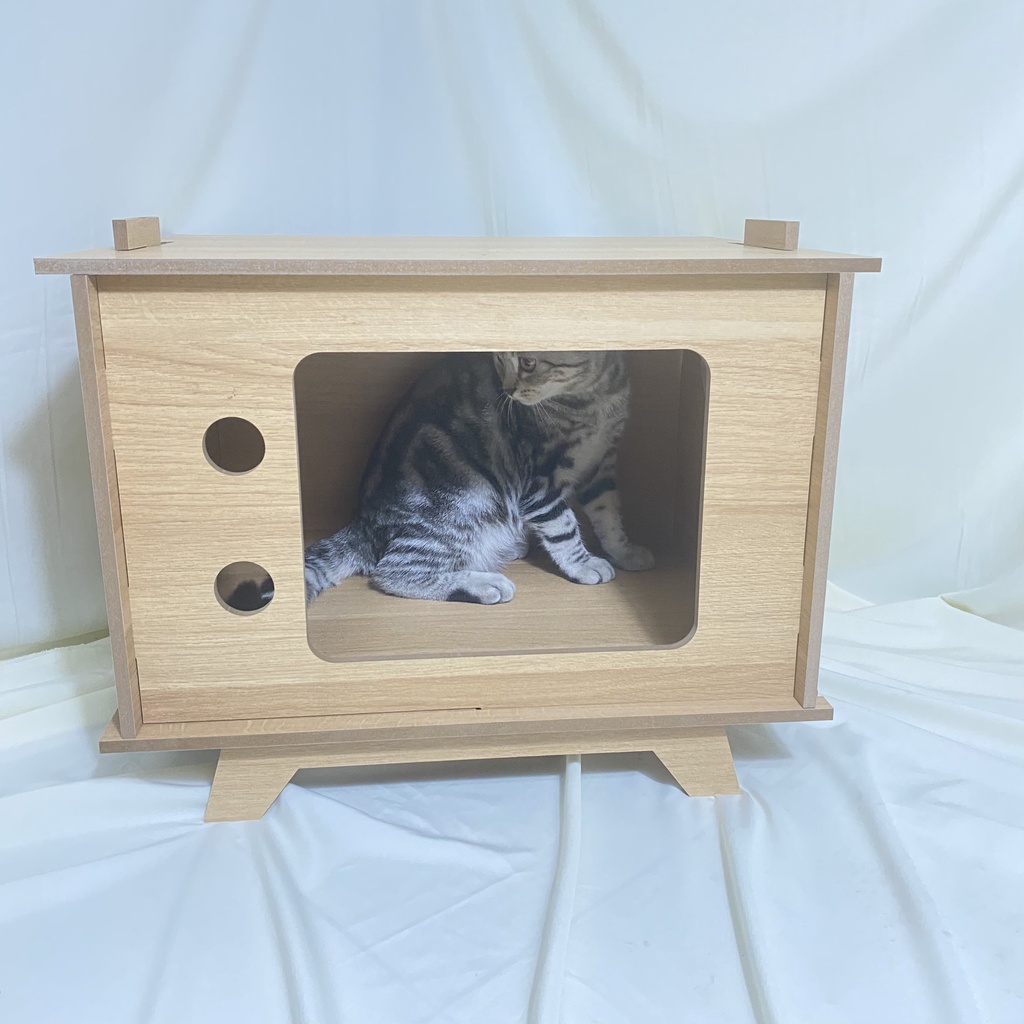 Pet house Nhà cho chó mèo cửa vuông Gỗ MDF 9mm Phủ melamin màu mẫu 3