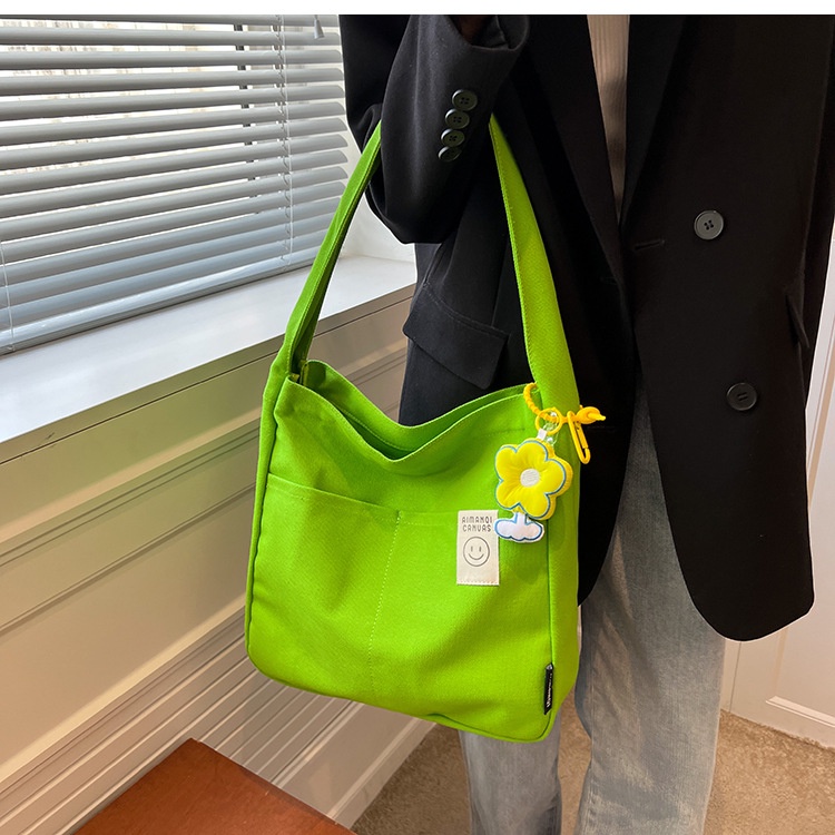 Túi Đeo Vai Vải canvas Cỡ Lớn Dễ Phối Đồ Thời Trang Cho Nữ