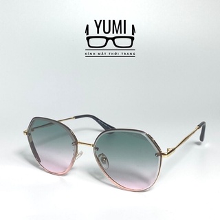 Kính Mắt Mèo Nam Nữ MIUMIU Vuông Hàn Quốc Gọng Sắt KIM LOẠI MẠ VÀNG THỜI TRANG CAO CẤP HOT TREND HOT - YUMI