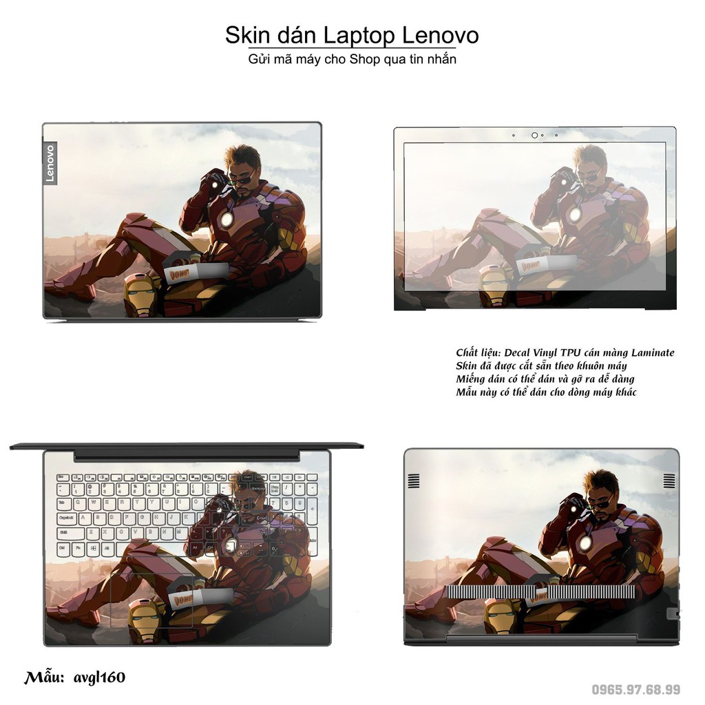 Skin dán Laptop Lenovo in hình Avenger _nhiều mẫu 4 (inbox mã máy cho Shop)