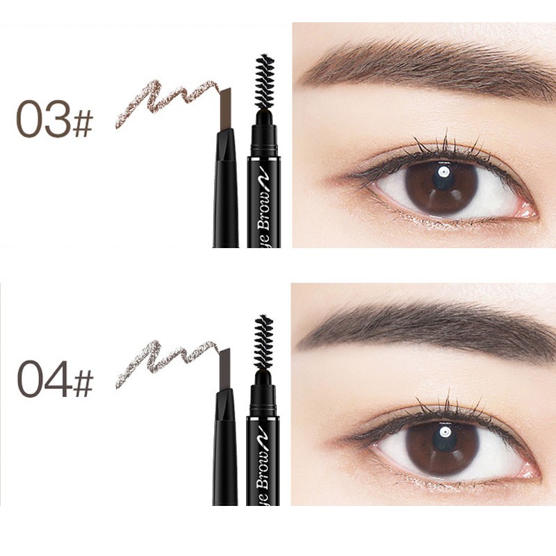 [Hàng mới về] Bút kẻ mày hai đầu 2 trong 1 có cọ chuốt lâu trôi chống thấm nước | BigBuy360 - bigbuy360.vn