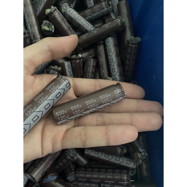 Tụ 500v 120uf(16x60mm) hàng chính hãng công ty chân cứng
