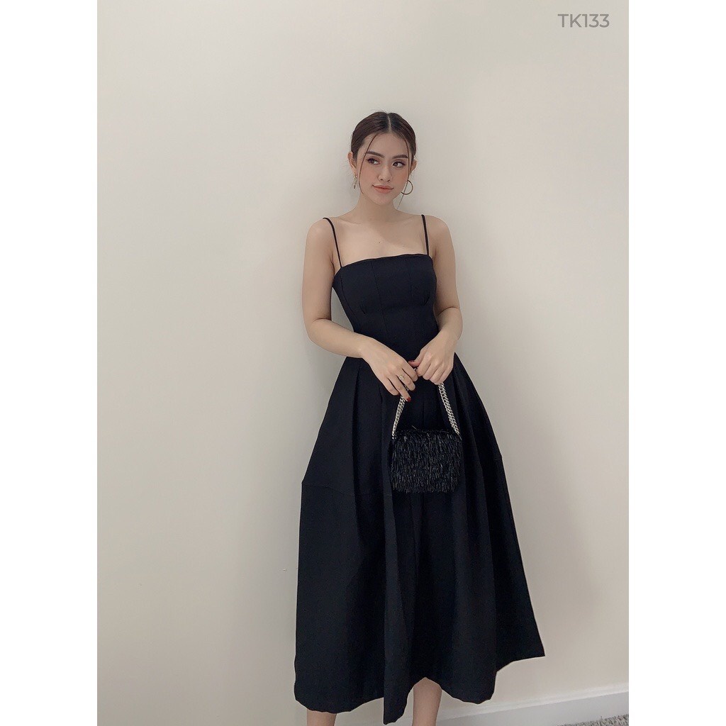 Đầm dự tiệc 2 dây dáng dài xòe thiết kế Emilyshop D1014 (T) | BigBuy360 - bigbuy360.vn