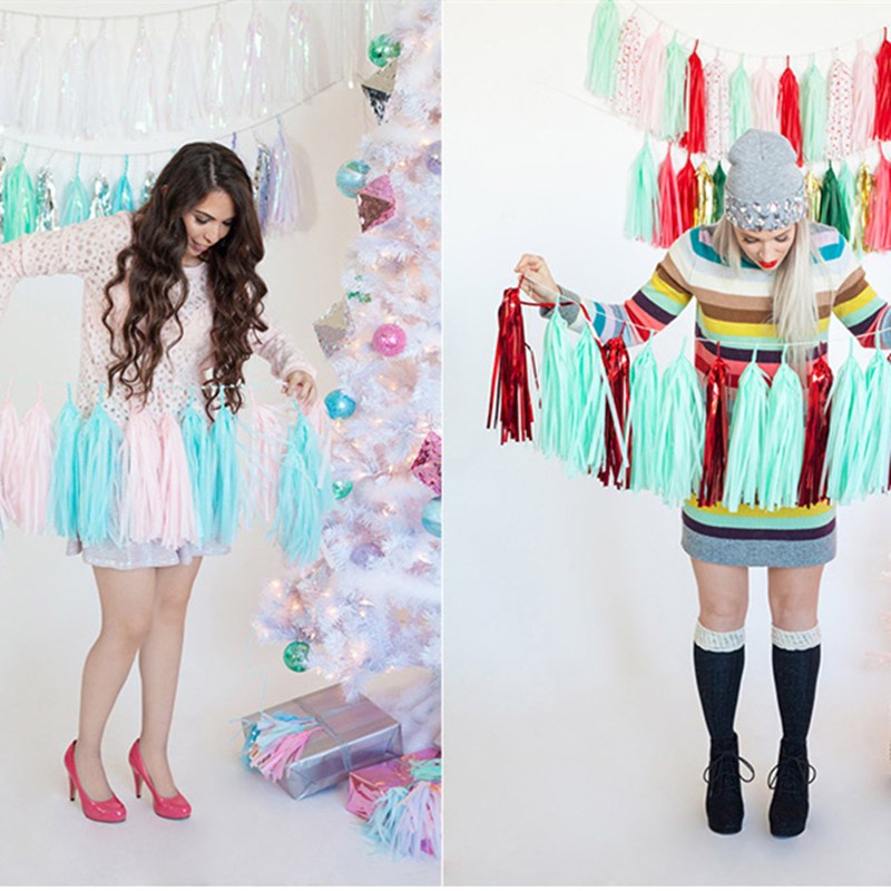 Bộ 5 Dây Ruy Băng Trang Trí Bong Bóng Sinh Nhật Bé