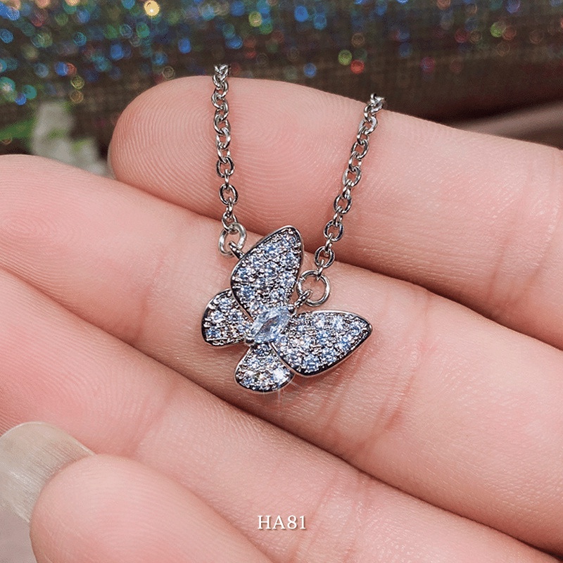 Bộ trang sức nữ hình bướm đính đá phụ kiện thời trang cao cấp xinh xắn Annie HA81
