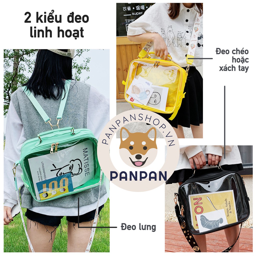 Balo ITABAG doll linh động 2 kiểu đeo trong suốt