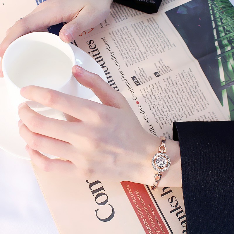 Vòng tay nữ mạ vàng lắc tay nữ đính đá kim cương nhân tạo lấp lánh thời trang sang trọng | BigBuy360 - bigbuy360.vn