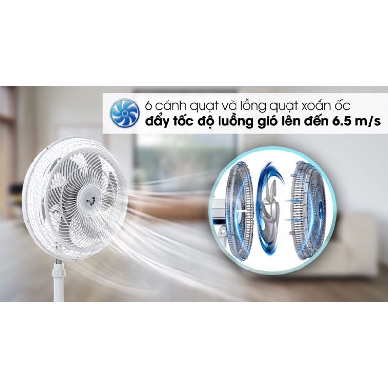 Quạt Đứng Asia Tubor Gió mạnh bất bại -Bảo hành chính hãng 2 năm