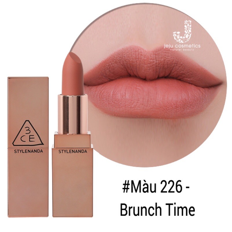 SON 3CE MATTE LIP COLOR - BẢN MỚI VỎ VÀNG SANG CHẢNH