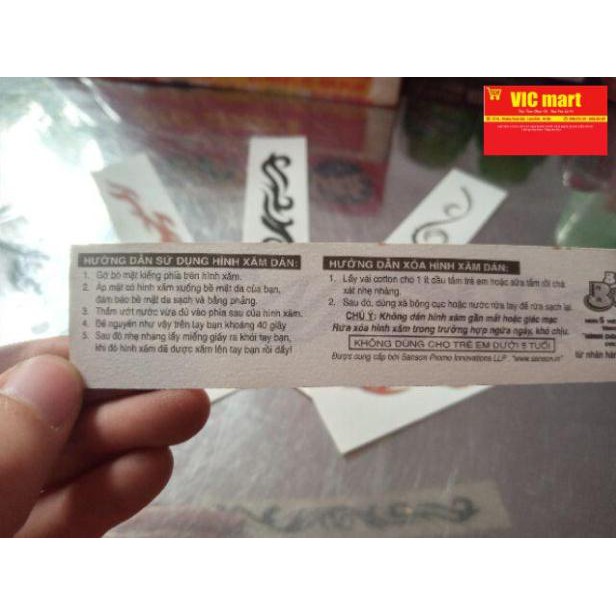 VIC mart_  Hình dán săm tattoo cá tính