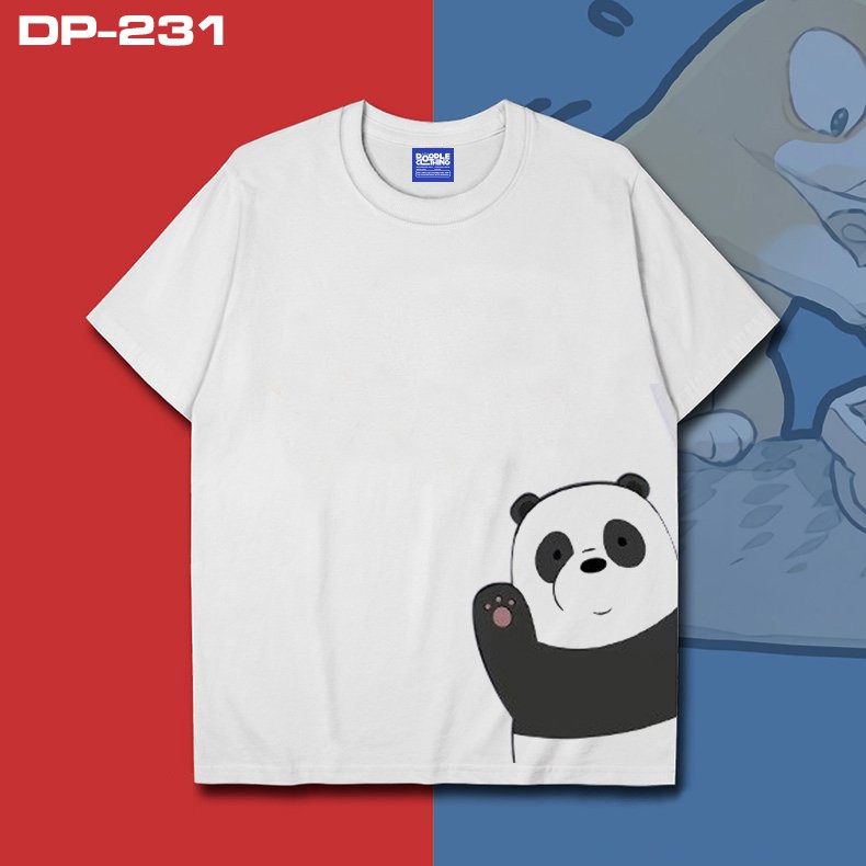 Áo Thun Nam Nữ Tay Lỡ Unisex Phông Trơn Oversize Form Rộng Basic Tee Hình Gấu Trúc ( In Góc Áo)