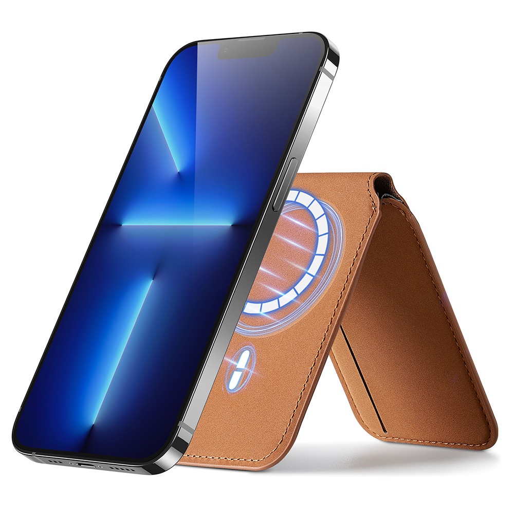 Ví Da ESR Magnetic Kiêm Giá Đỡ HaloLock Vegan Leather Wallet Stand Có Thể Điều Chỉnh Dành Cho iPhone