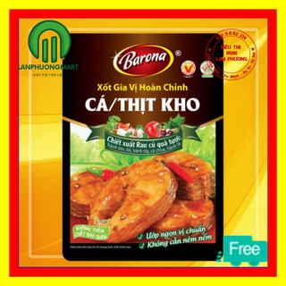 Xốt gia vị hoàn chỉnh cá thịt kho Barona dễ nấu đậm vị ngon hoàn hảo 80g
