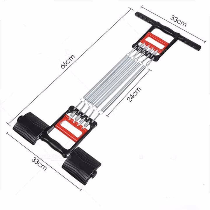 Đồ tập gym - Bộ dụng cụ dây kéo 5 lò xo tập cơ bụng cơ tay đa năng đàn hồi tốt, mẫu mới