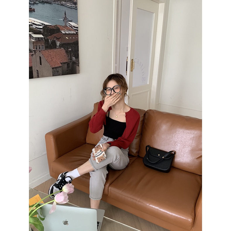Quần Jean Lửng nữ Lưng cao Ống rộng Bạc màu Ulzzang Hàn Quốc Quần bò cộc nữ Cạp cao Ống rộng