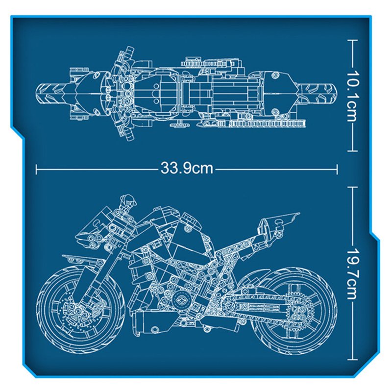 (Có Sẵn ) đồ chơi Lắp ráp Technic XE MOTO DUCATI streetfiggter V4S 50051