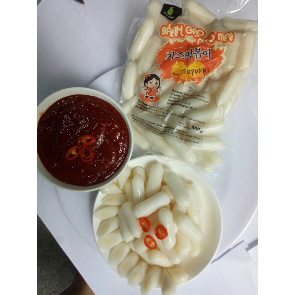500g bánh gạo nhân phô mai kèm sốt