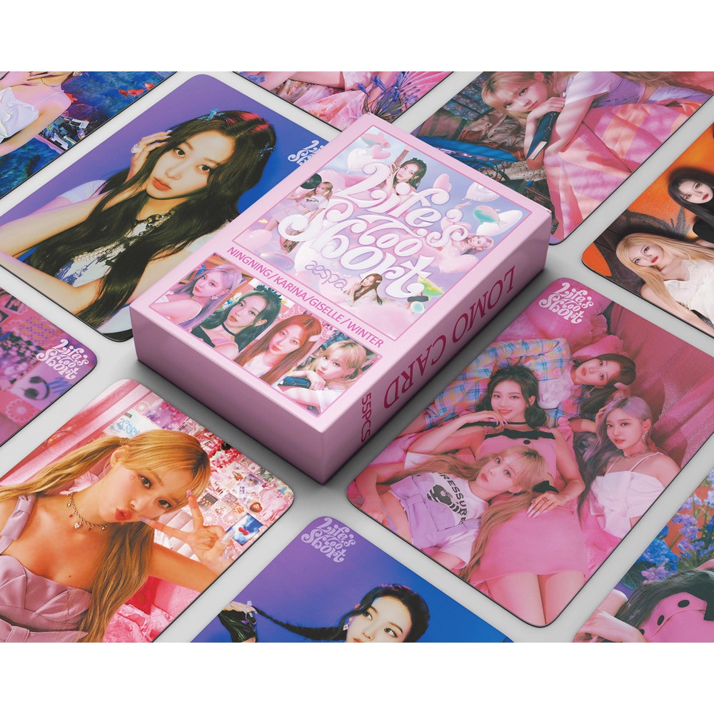 Set 55 Tấm Ảnh LOMO Card LIFE IS TOO SHORT Nhóm Nhạc KPOP AESPA