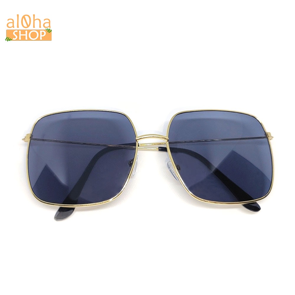 Kính mát thời trang chống nắng gọng sắt vuông K023 unisex nam nữ kính râm phong cách - al0ha Shop