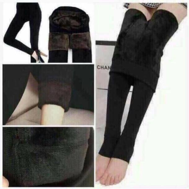 Quần Tất Legging Lót Lông Túi Tím Siêu Ấm - LADY