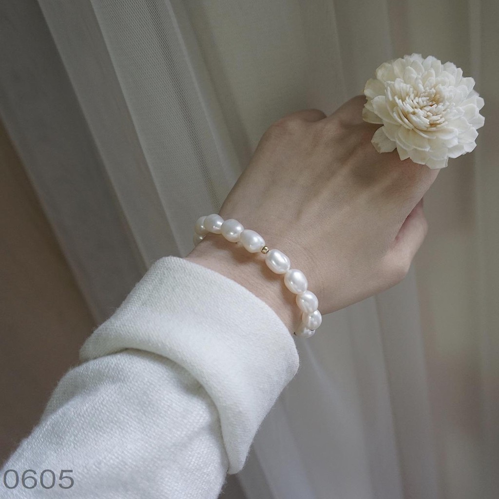 Vòng tay nữ Eleanor Accessories ngọc hetian sang trọng đơn giản phụ kiện trang sức đẹp