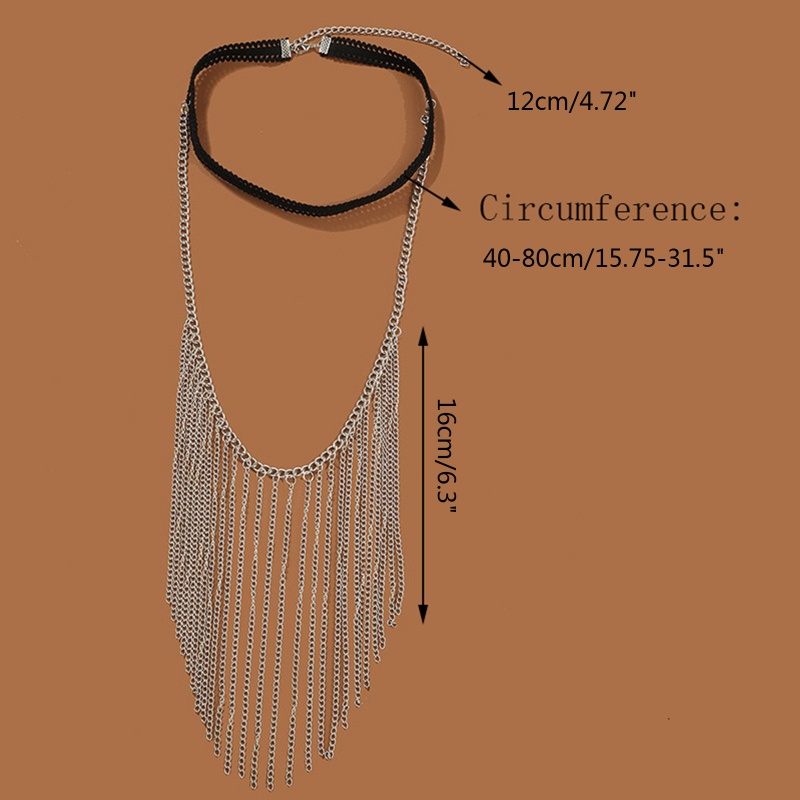 Chuỗi Vòng Đeo Chân Nhiều Lớp Tua Rua Phong Cách Punk