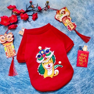 Áo nỉ tết cho chó mèo