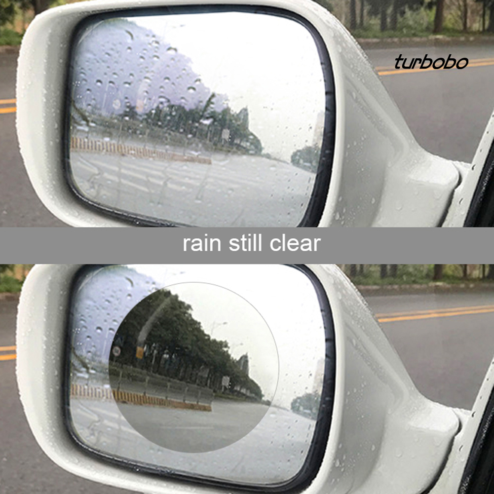 Bộ 2 Miếng Phim Dán Bảo Vệ Kính Chiếu Hậu Xe Hơi Chống Sương Mù / Nước Mưa Tiện Dụng