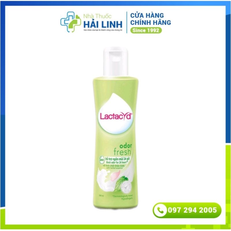 Dung dịch vệ sinh phụ nữ LACTACYD ODOR FRESH ⚡ Tặng quà ⚡ Giúp bảo vệ, Ngăn mùi vùng nhạy cảm suốt 24h