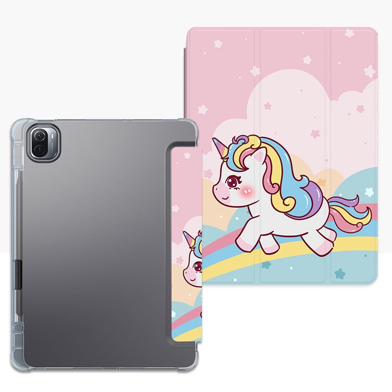 Bao Da Máy Tính Bảng Silicon Siêu Mỏng Gấp Ba Kiêm Giá Đỡ Có Ngăn Đựng Bút Cho Xiaomi Pad 5 Pro Case 11 Inch Mipad 5