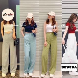 Quần Tây Dài Nữ Ống Suông Rộng Nhiều Màu